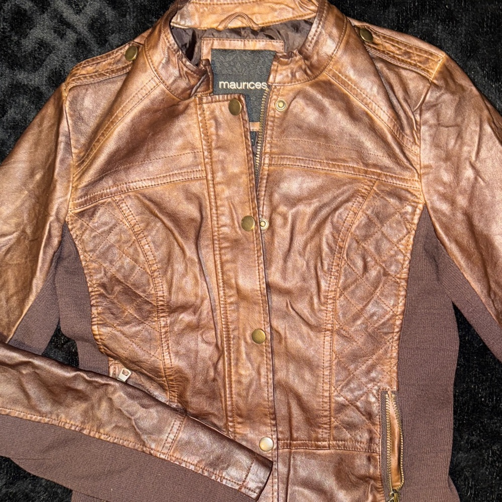 Maurices Women's Brown Leather Jacket